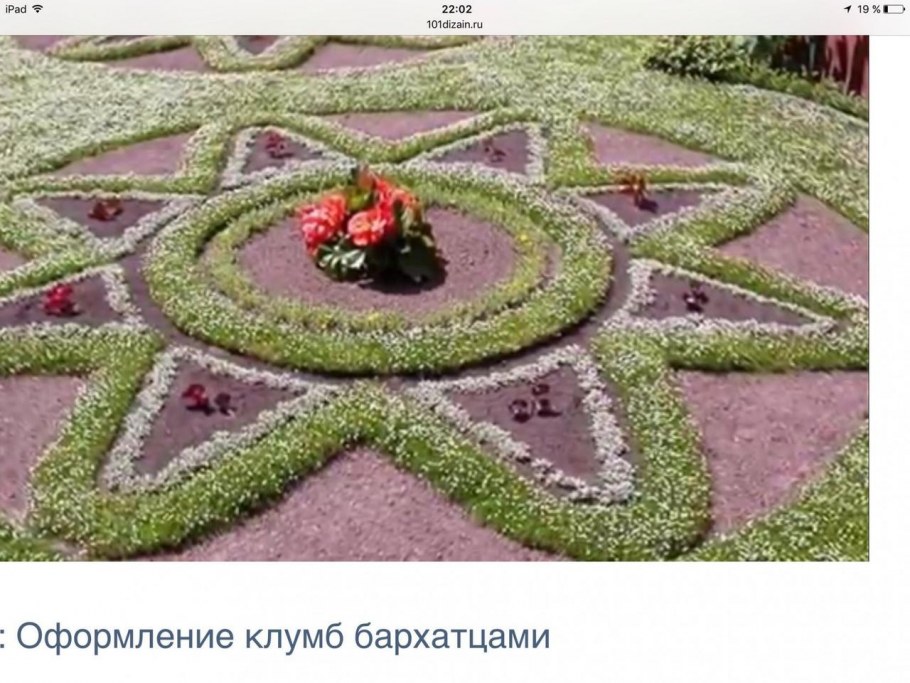 Солнечные часы из цветов