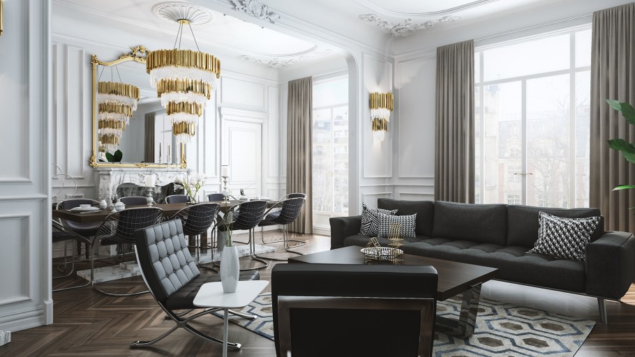 Элитные гостиные в современном стиле