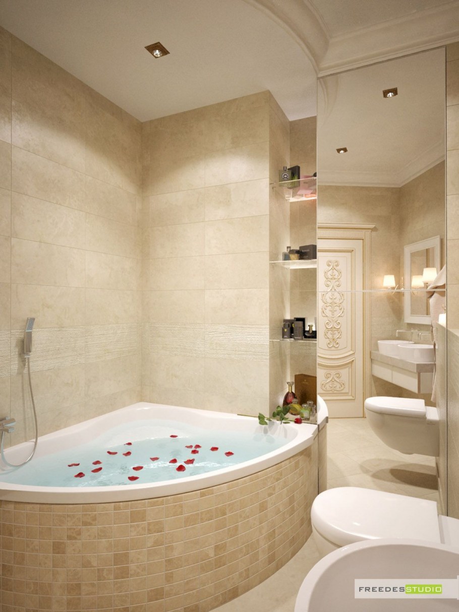 Ванная комната угловая ванна