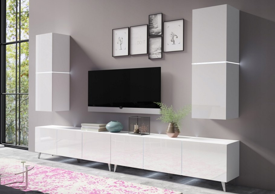 Стенка Flow белый глянец