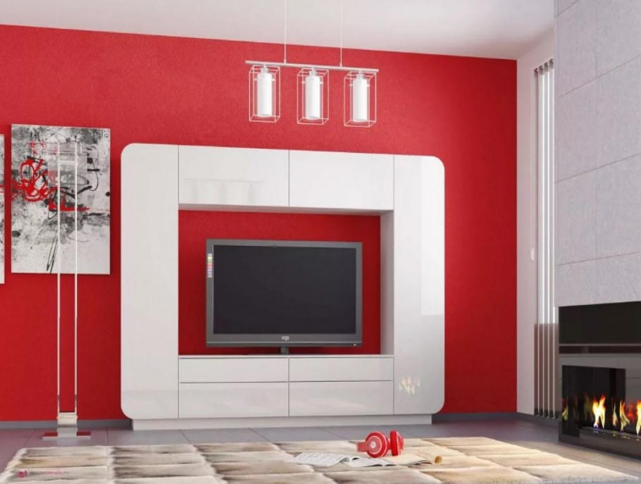 Стенка Пабло белый глянец