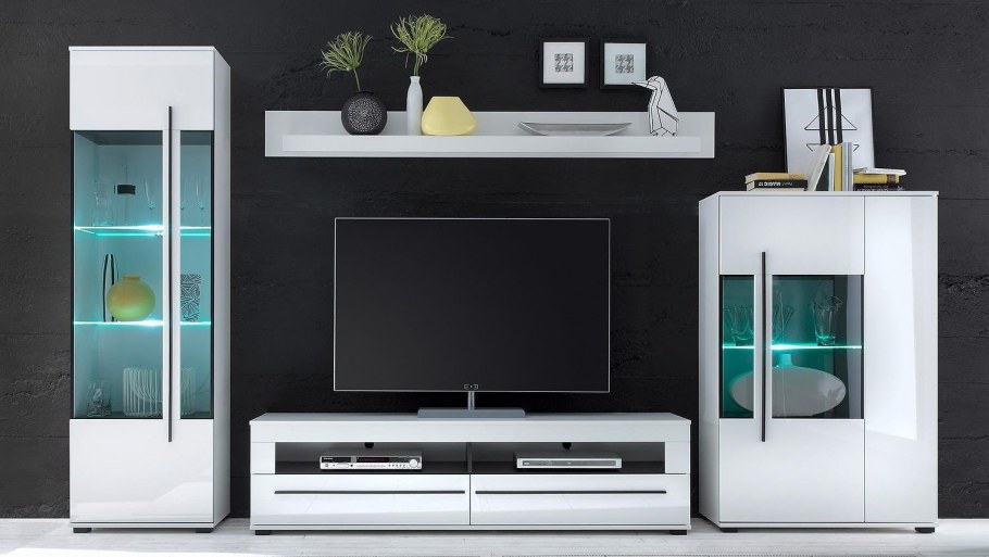 Стенка Пабло белый глянец