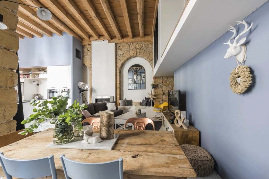 Французский лофт интерьер