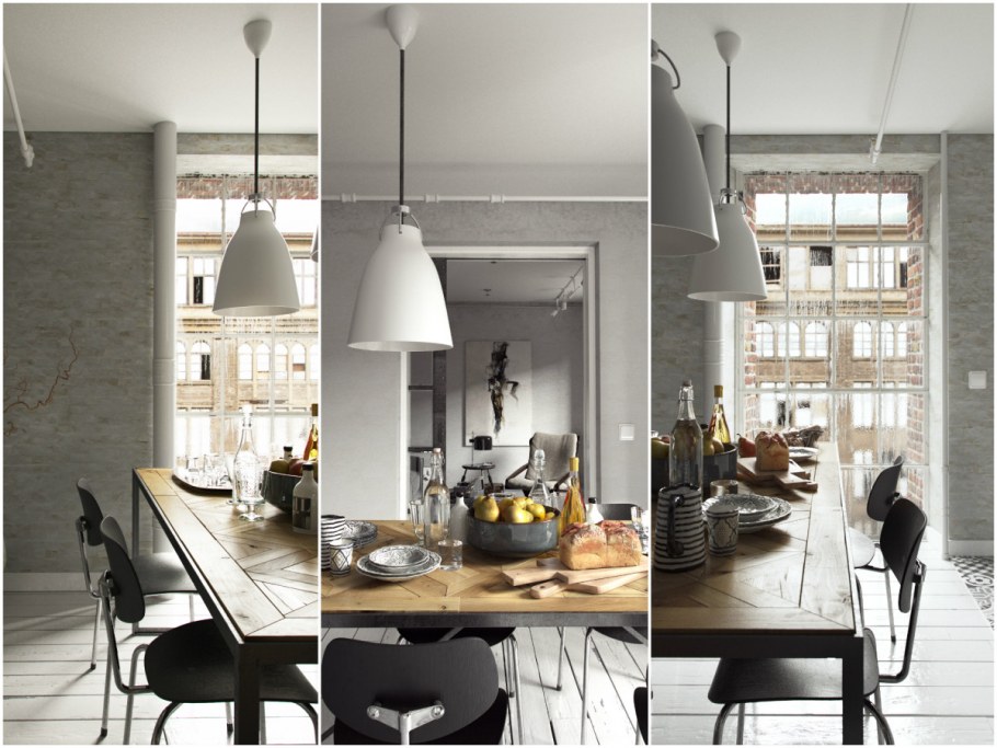 Интерьер в стиле французский лофт