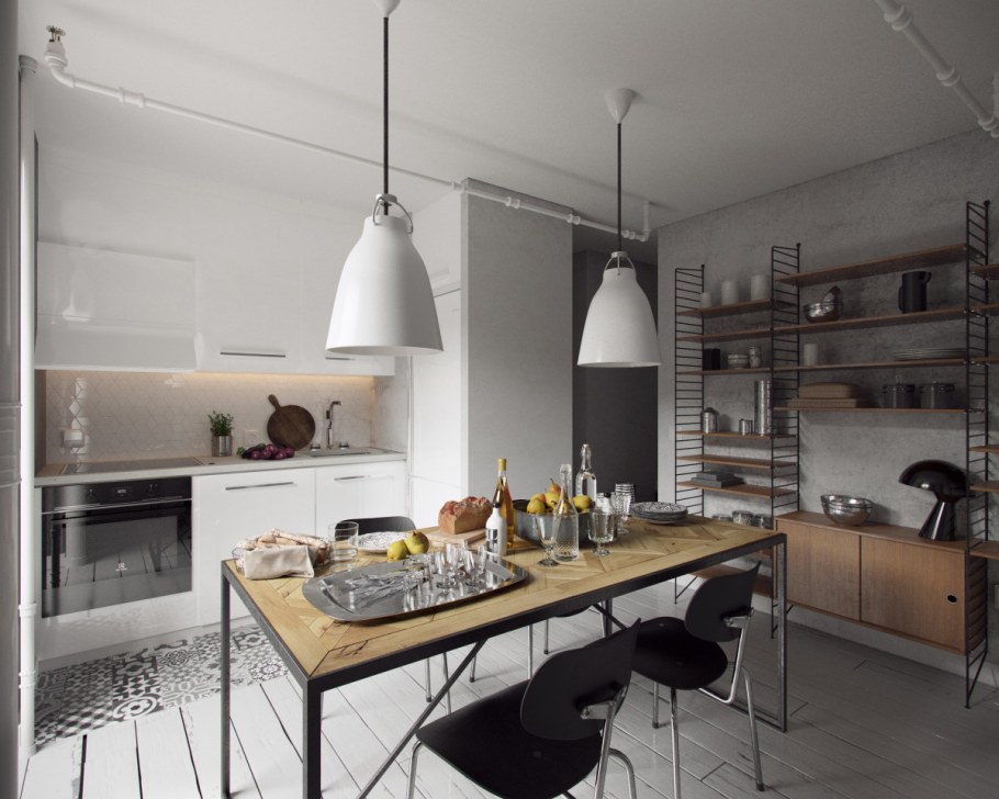 Эклектичный лофт в интерьере