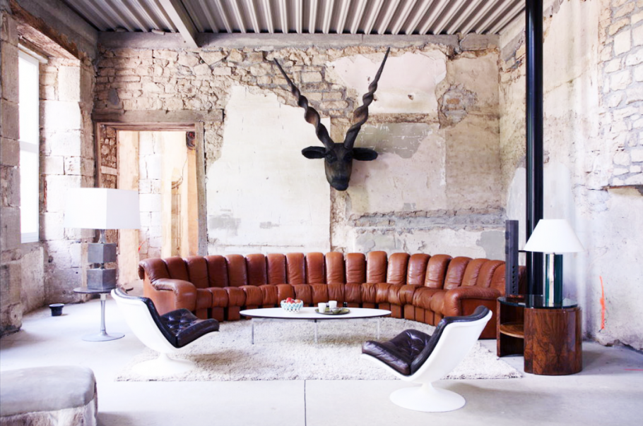 Интерьер лофт гостиная 15кв