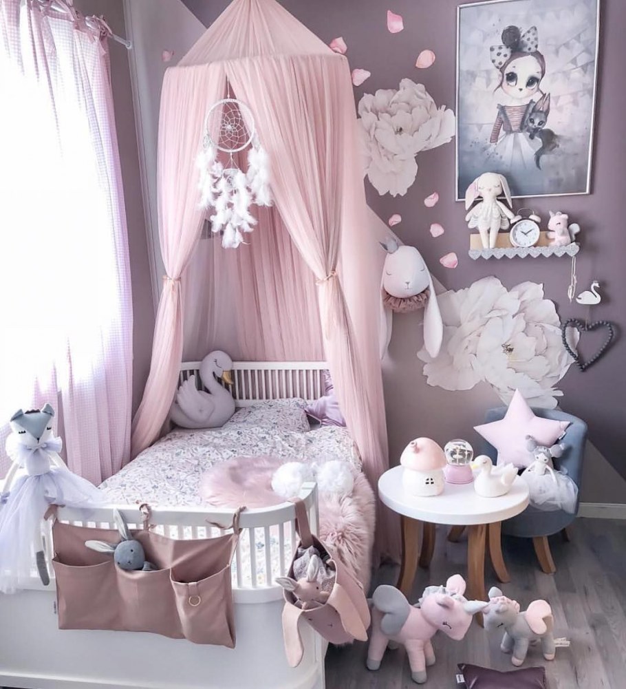 Кроватка для девочки новорожденной