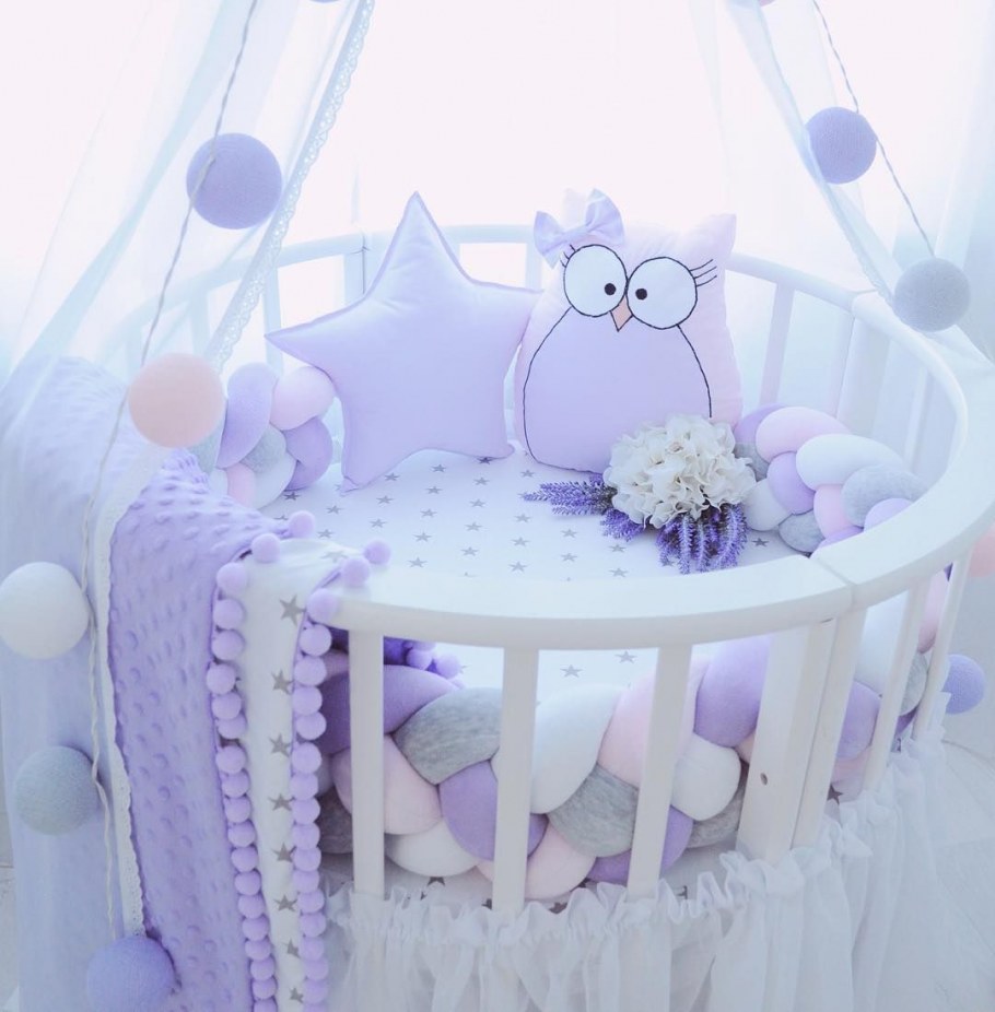 Бортики в кроватку для новорожденных для девочки