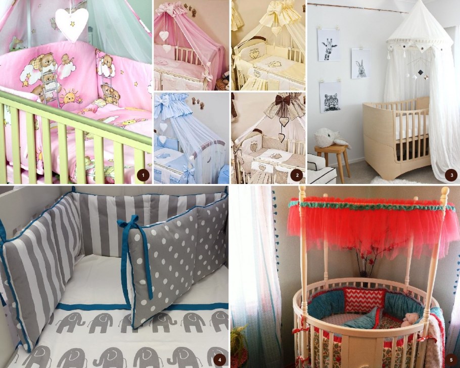 Украшение кроватки новорожденного