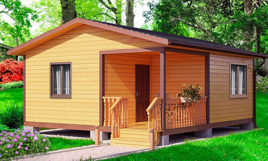 Яркий дачный домик