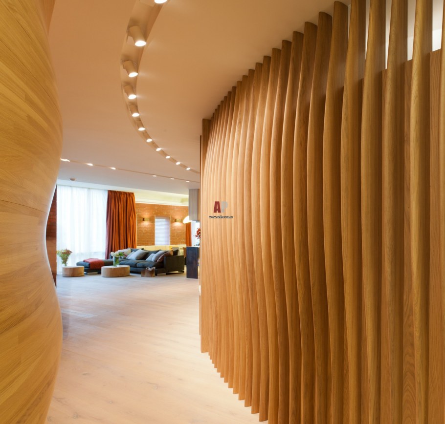 Деревянные ламели в интерьере