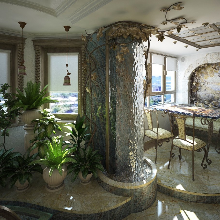 Искусственный водопад в квартире