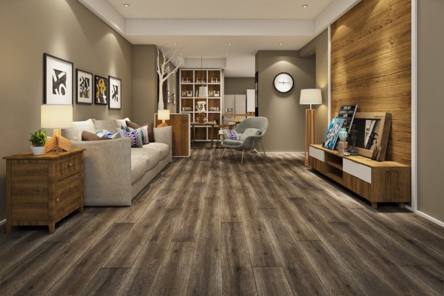 Бежевый ламинат в интерьере