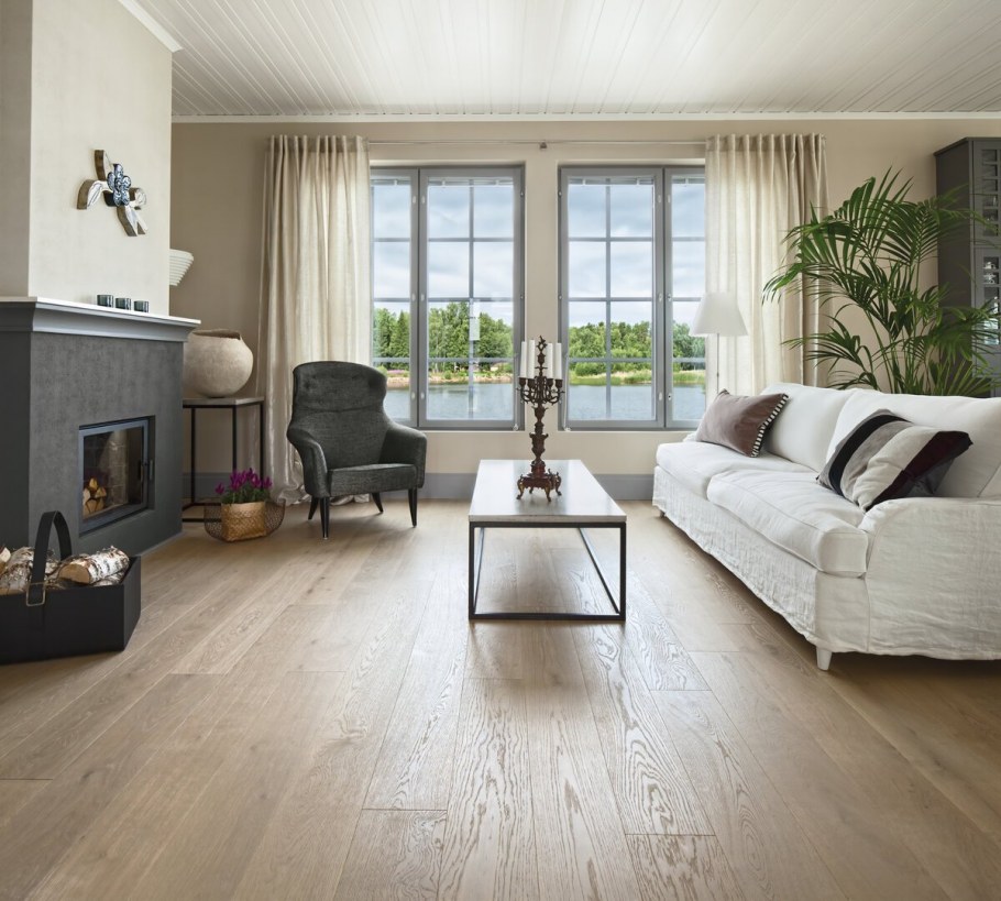 Фисташковый ламинат в интерьере