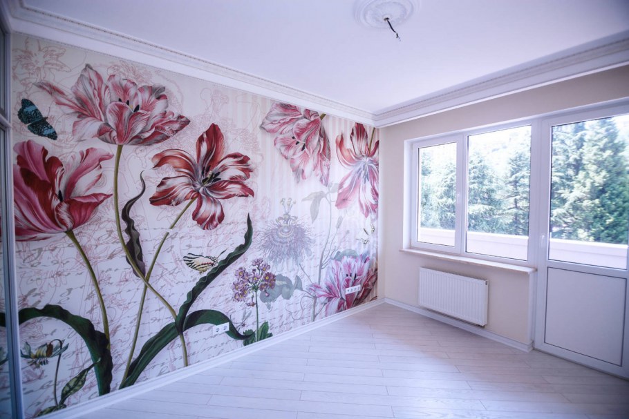 Крашеные обои в квартире