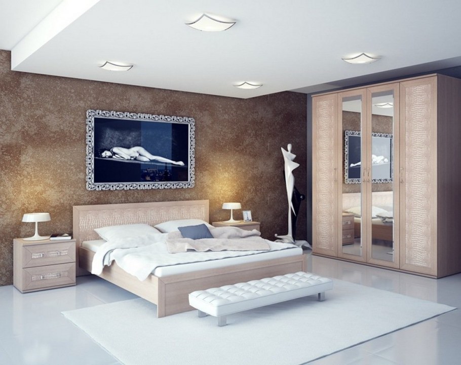 Двуспальная кровать в стиле Модерн