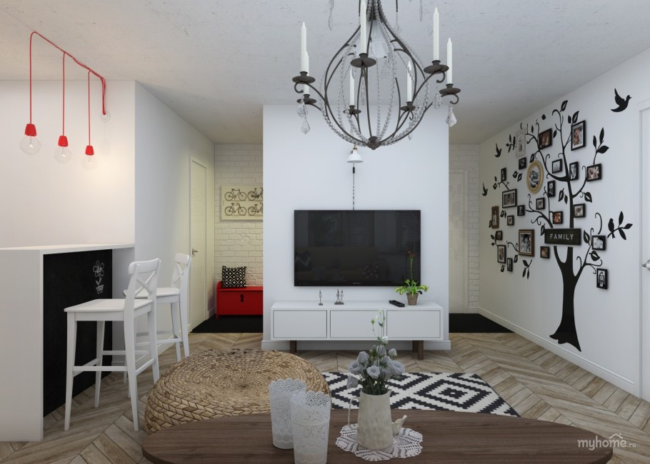 Дизайнерская люстра в гостиную