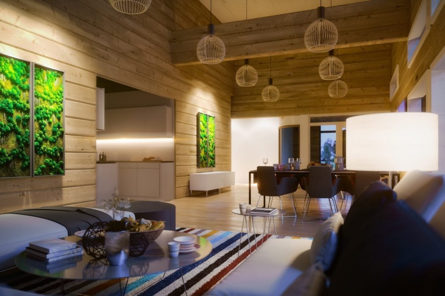 Дом с элементами современного Шале ЛО проект