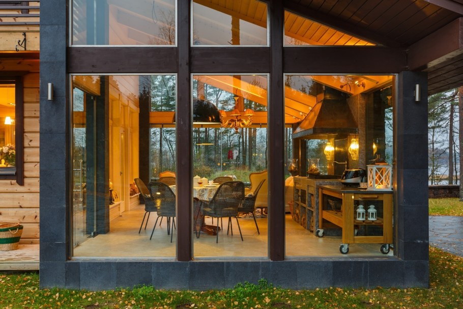 Загородный дом на Медном озере Honka 450м2 кухня