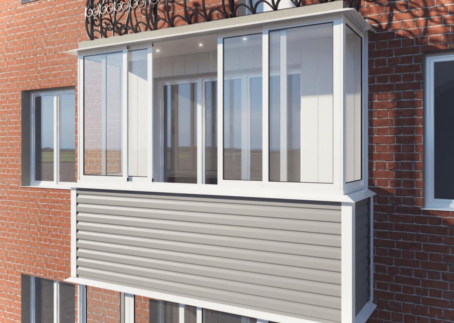 Отделка балкона снаружи