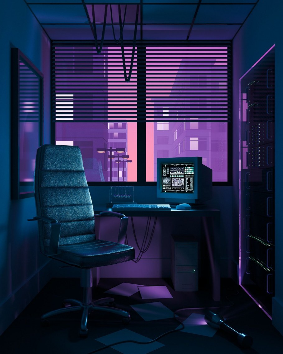 Интерьер в стиле киберпанк