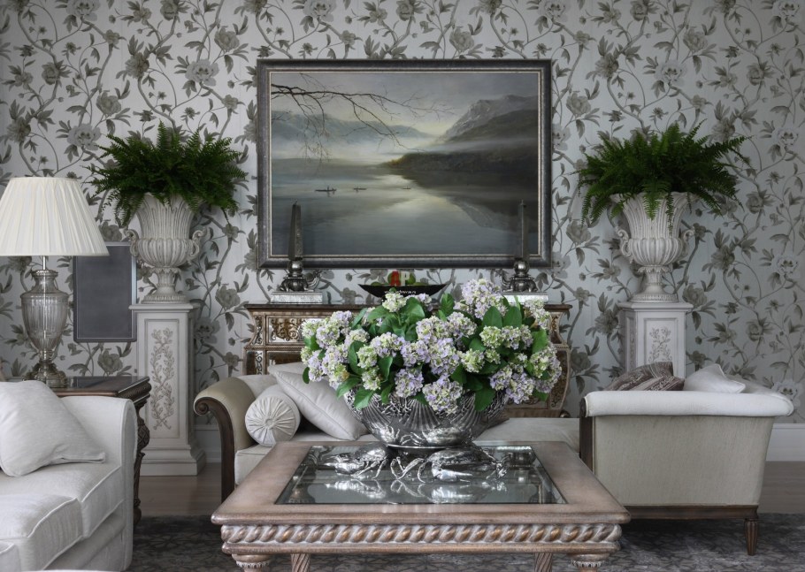 Жемчужно-серый цвет в интерьере