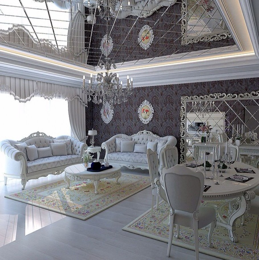 Расцветки обоев для зала