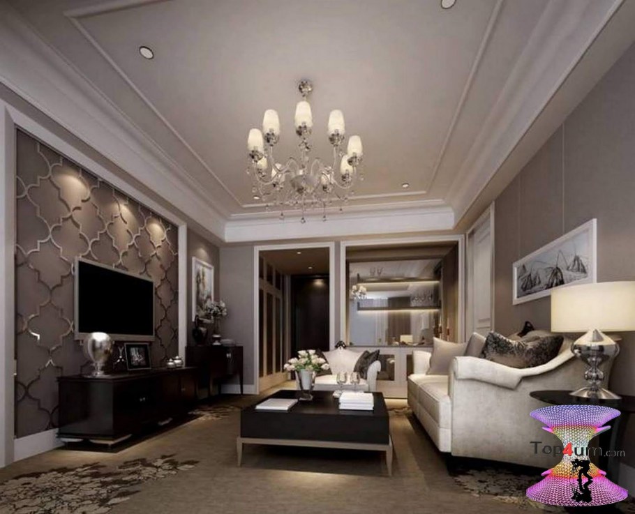 Серебристо белая спальня