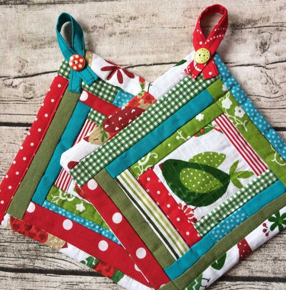 Лоскутное шитье Прихватки