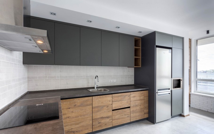 Кухни лофт фасад Cleaf