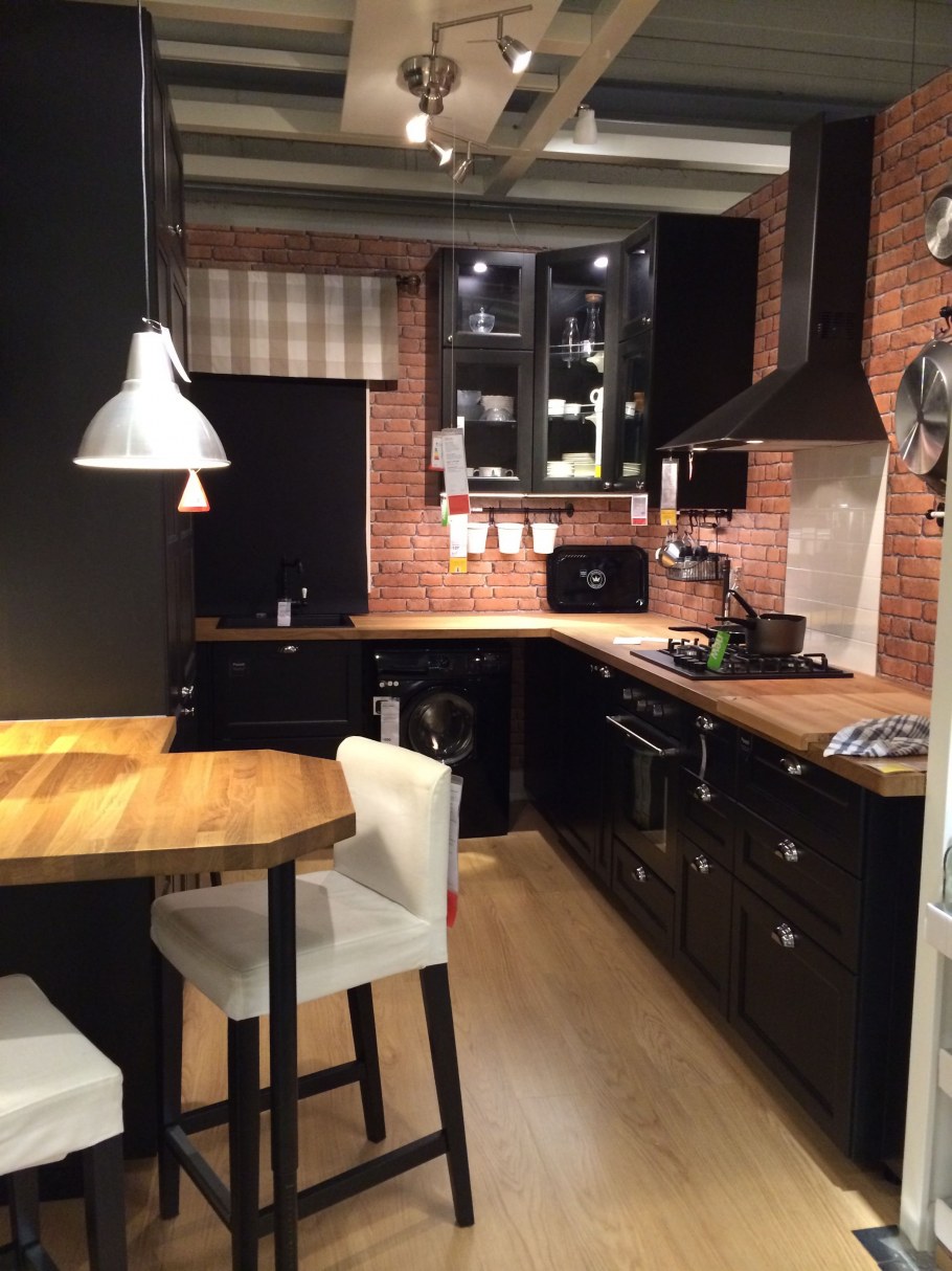 Кухня в икеа лофт Knox