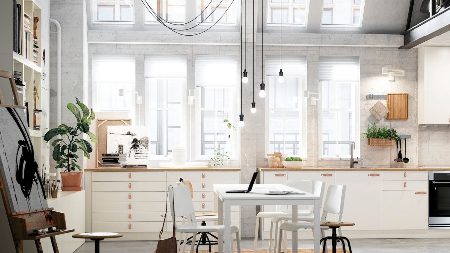 Кухня икеа черный Лерх