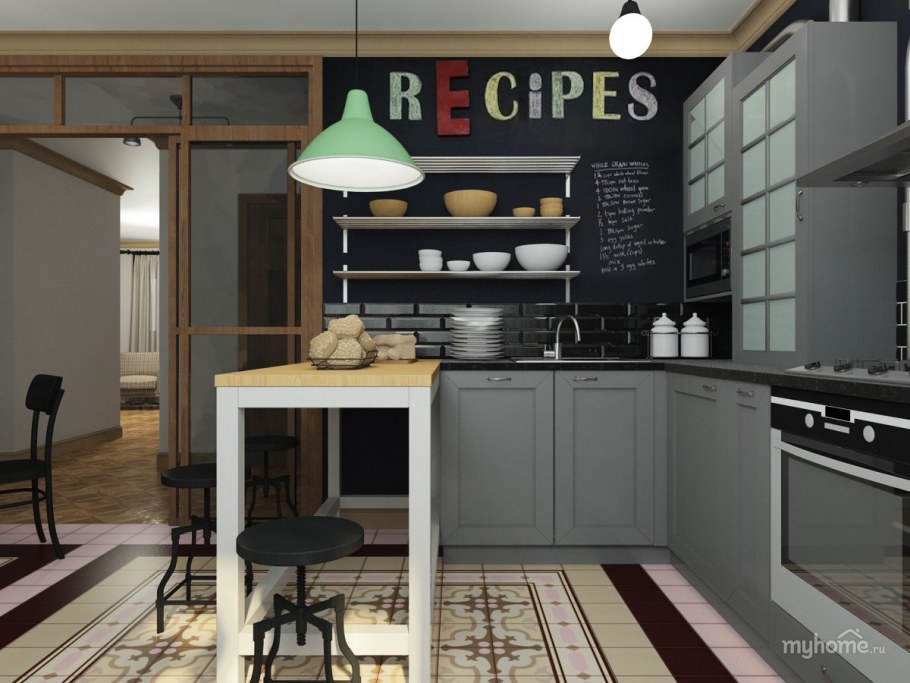 Кухня лофт Скандинавия