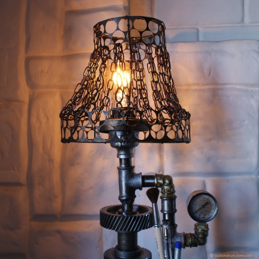 Стимпанк интерьер светильник лофт