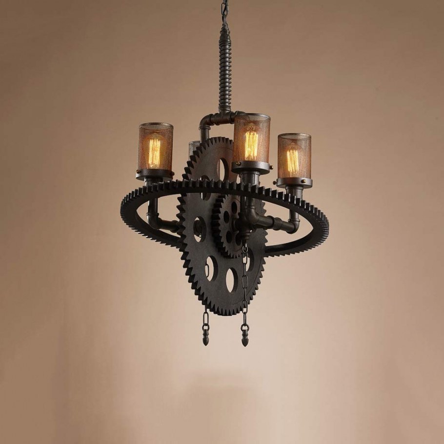 Люстра потолочная лофт в стиле Индастриал
