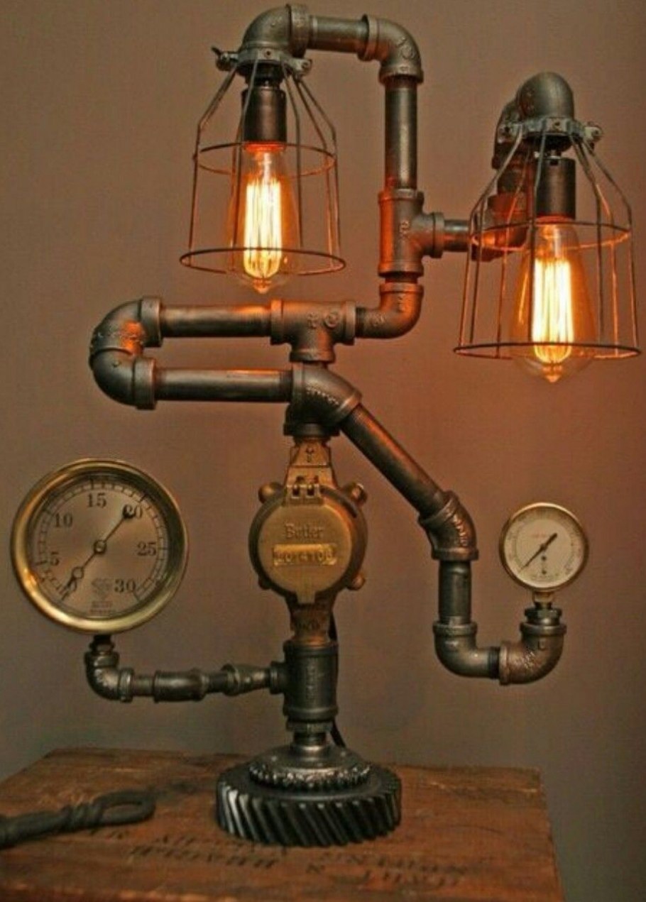 Светильник из пружины