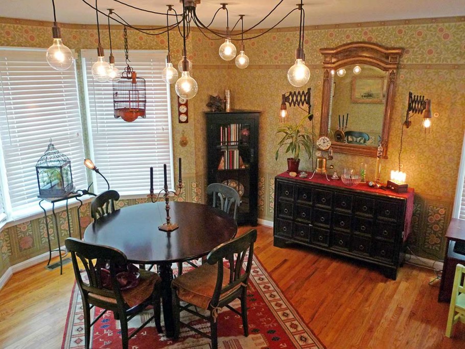 Прожектор в интерьере лофт