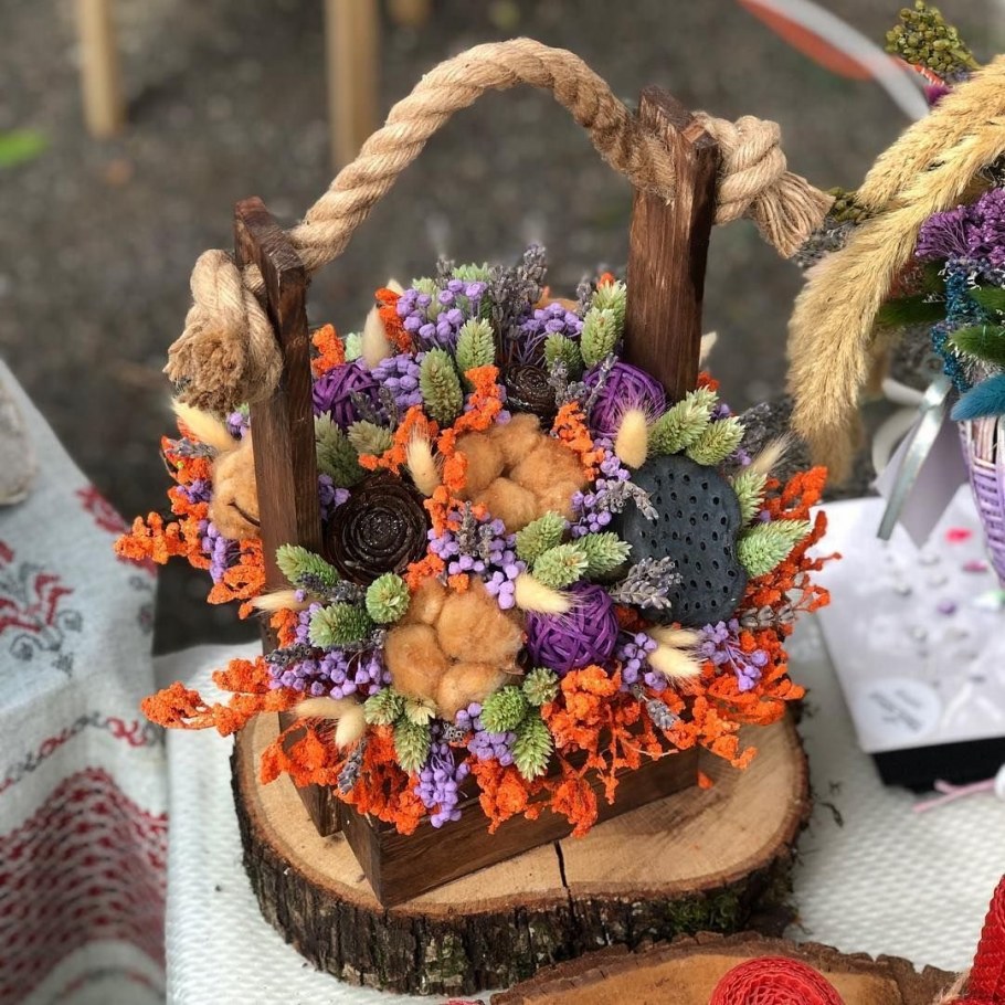 Поделки из сухоцветов