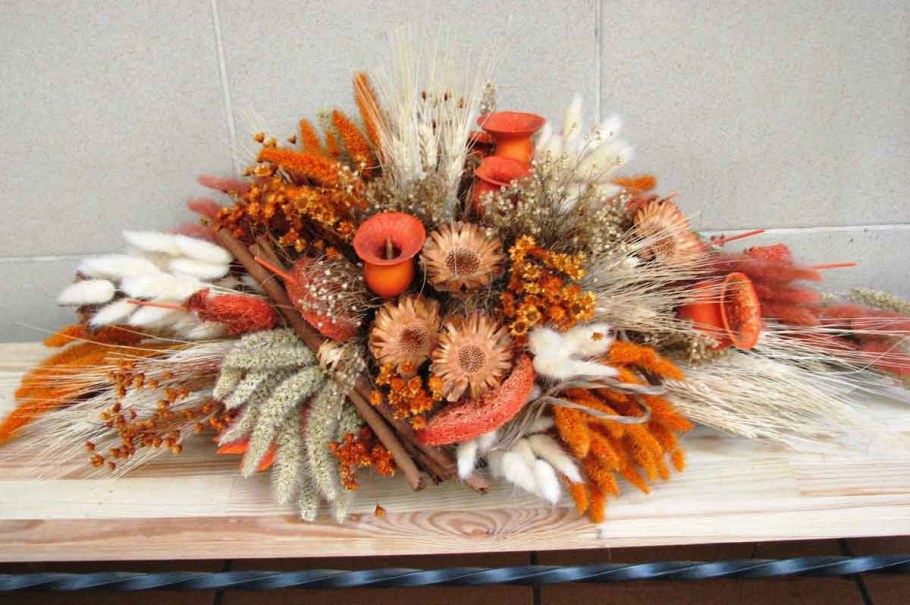 Интерьерные букеты из сухоцветов