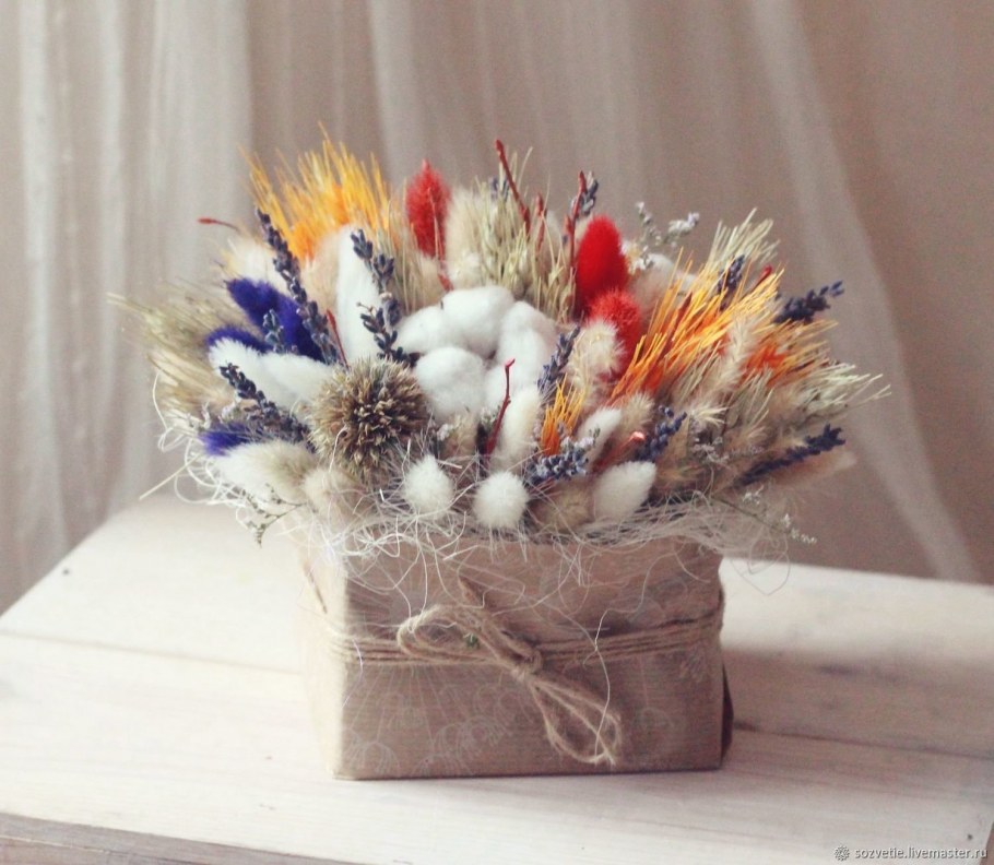 Панно из сухоцветов