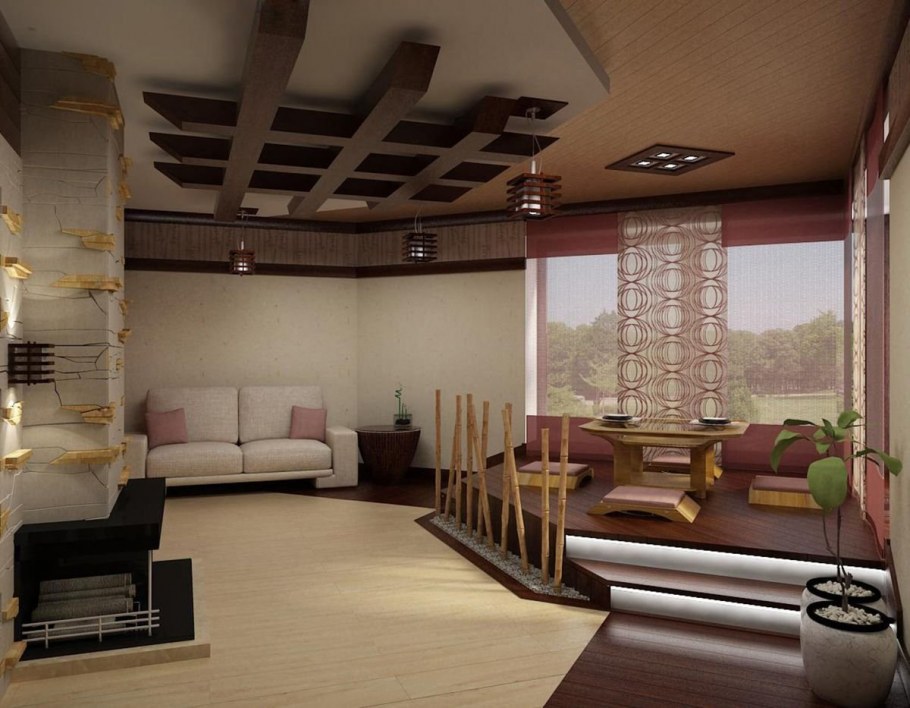 Гостиная в японском стиле