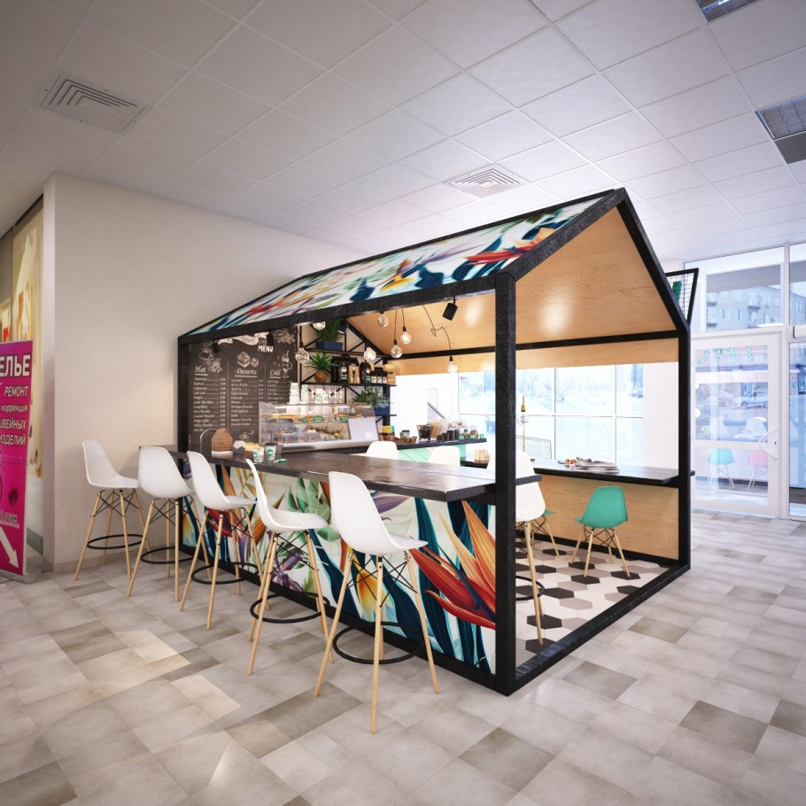 Кофейня барная стойка интерьер