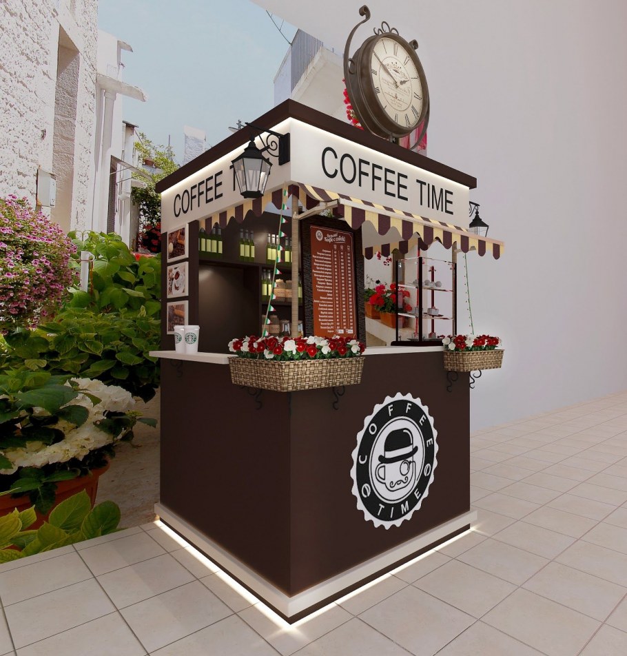 Интерьер мини кофейни