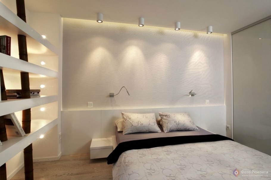 Свет в спальне без окна