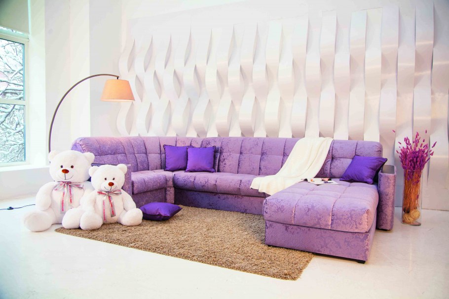 Угловой диван Стивен (сирень)