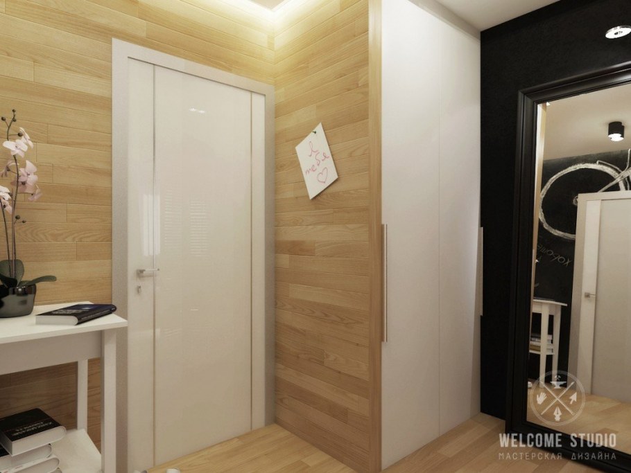 Вагонка в интерьере прихожей