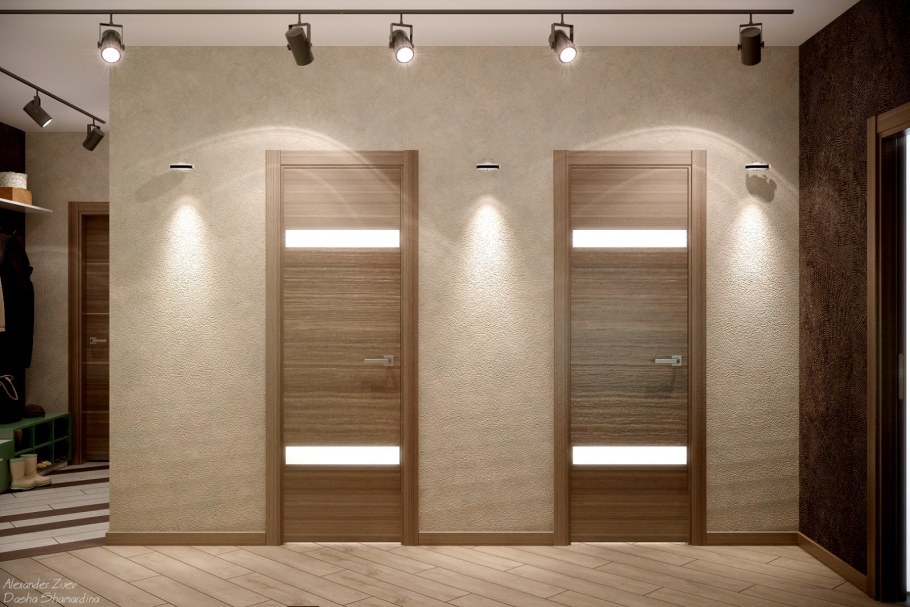 Прихожая отделанная ламинатом