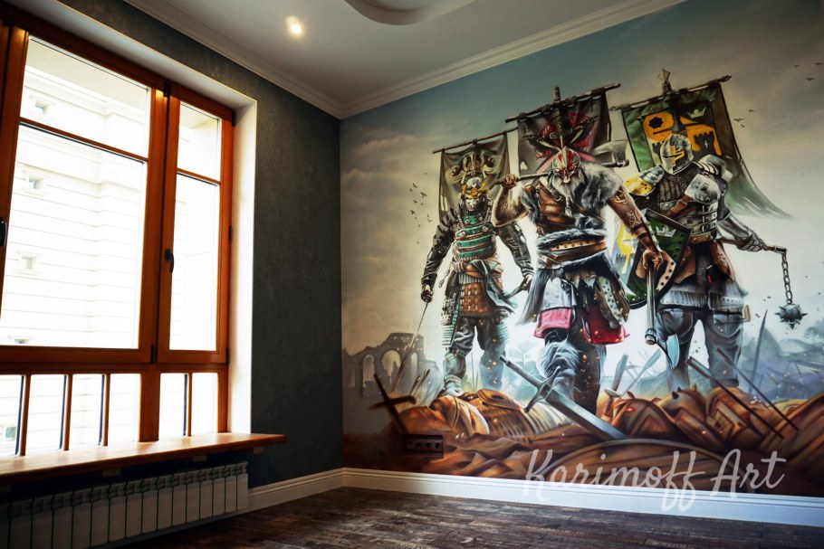 Роспись стен в игровом стиле