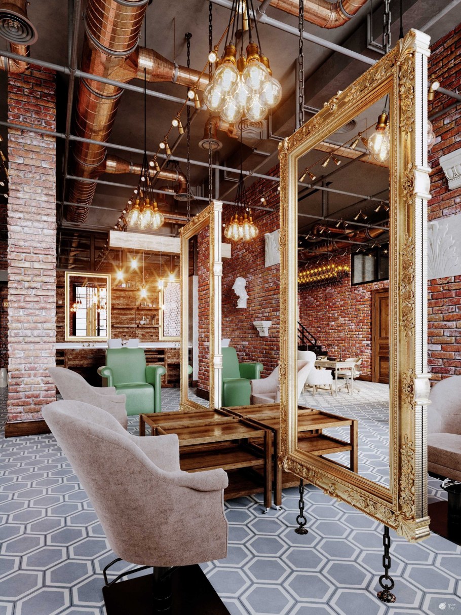 Студия красоты в стиле лофт