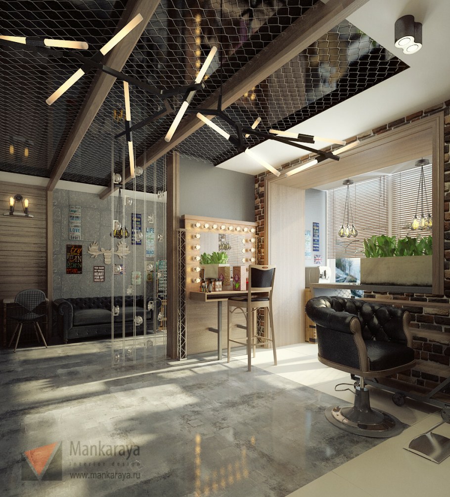 Парикмахерская в стиле лофт